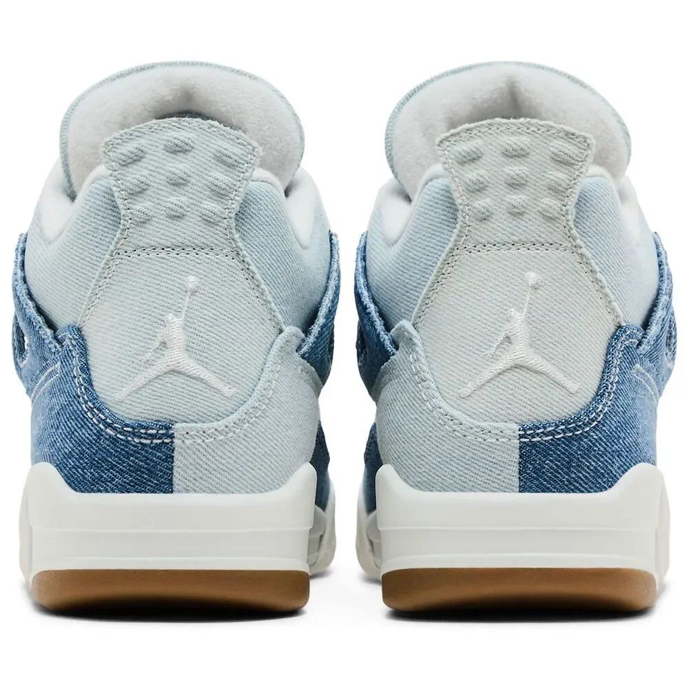 [IB6716-100] WOMENS AIR JORDAN RETRO 4 TEX 'DENIM WORN BLUE' - Picture 4 of 5